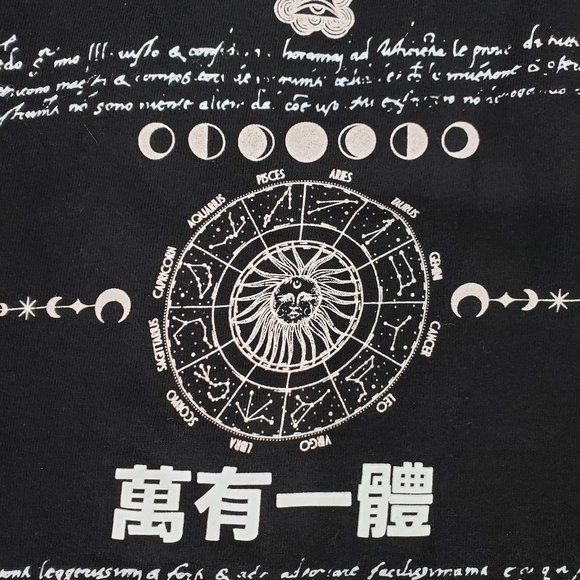 Blind Rooster Crewneck Sweatshirt Tokyo Astrology Celestial Blk Mens SZ S Unisex - Picture 12 of 14